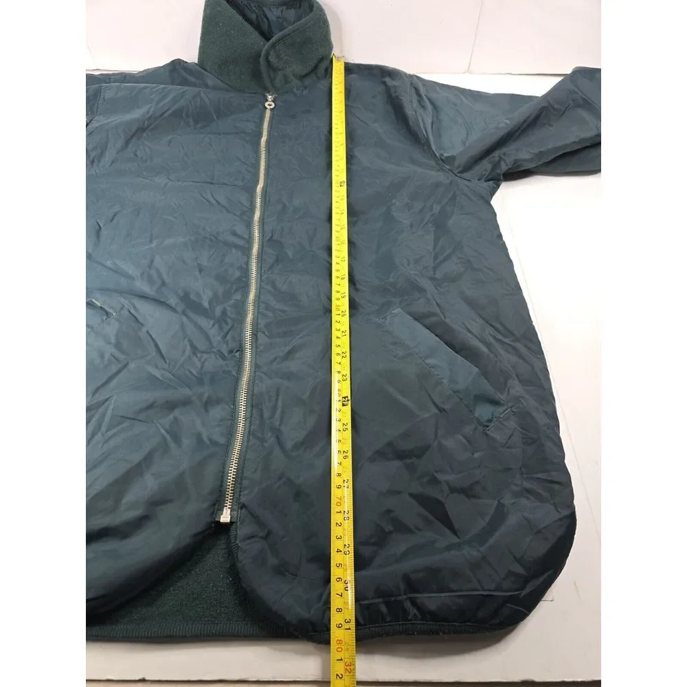 Vtg 80s 90s Reversible Winter Windbreaker Lined‎ Coat XL Jacket Polyester Pocket